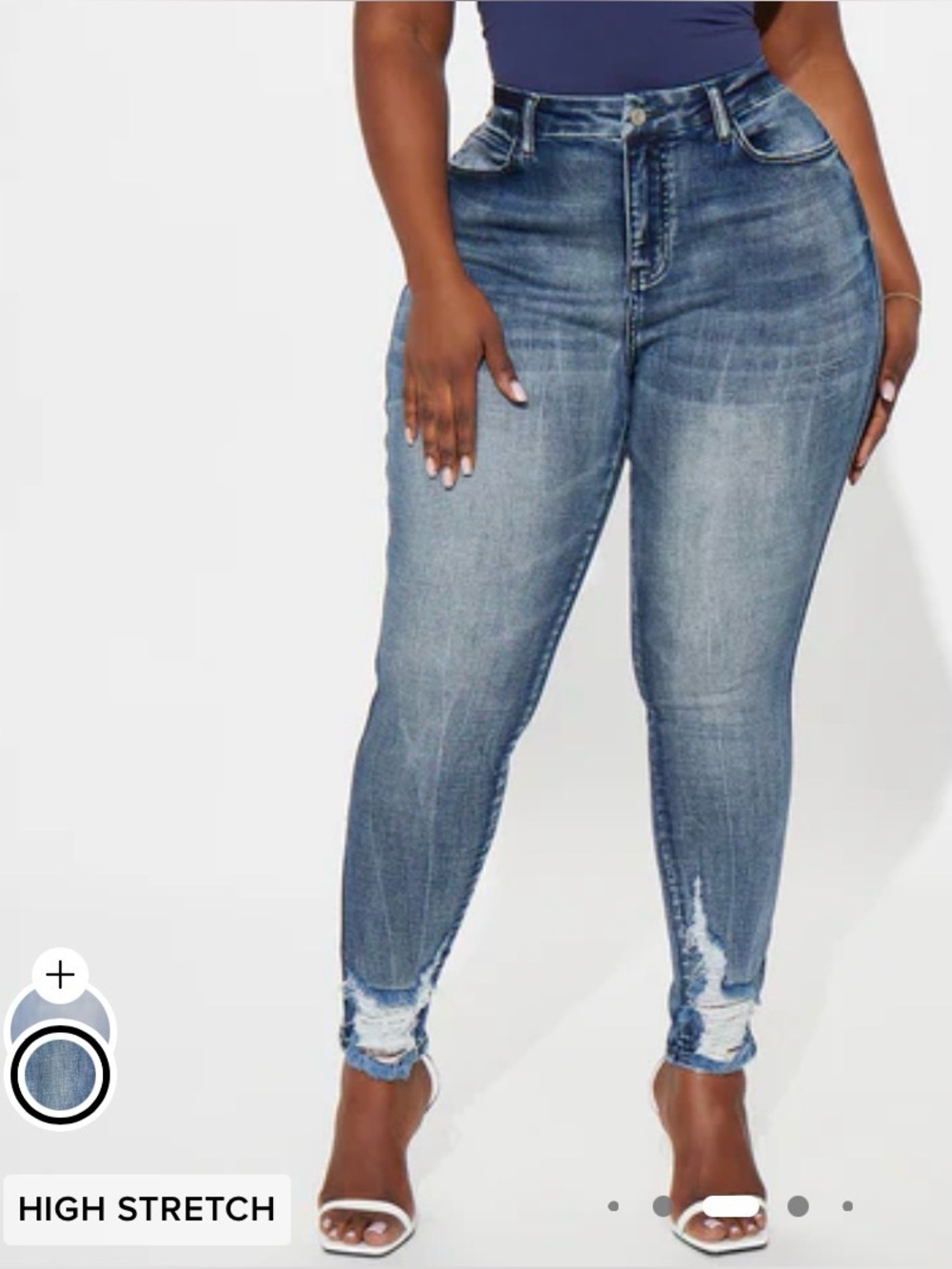 Fashion Nova Medium Blue High-Rise Skinny Jeans